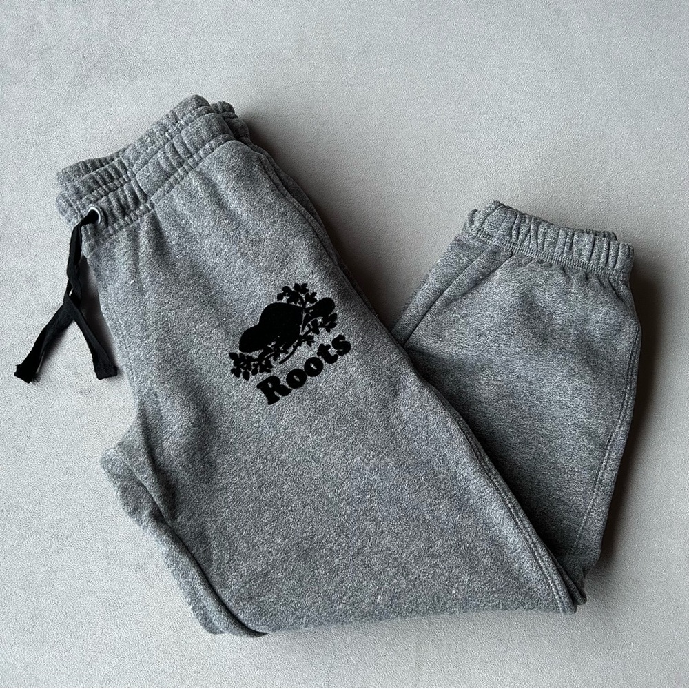Roots ~ Drawstring Joggers ~ Grey Mix ~ Kids Size 6